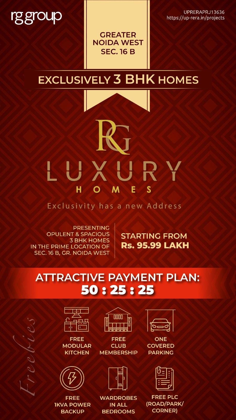 3 bhk Apartment for sale in RG luxury Homes