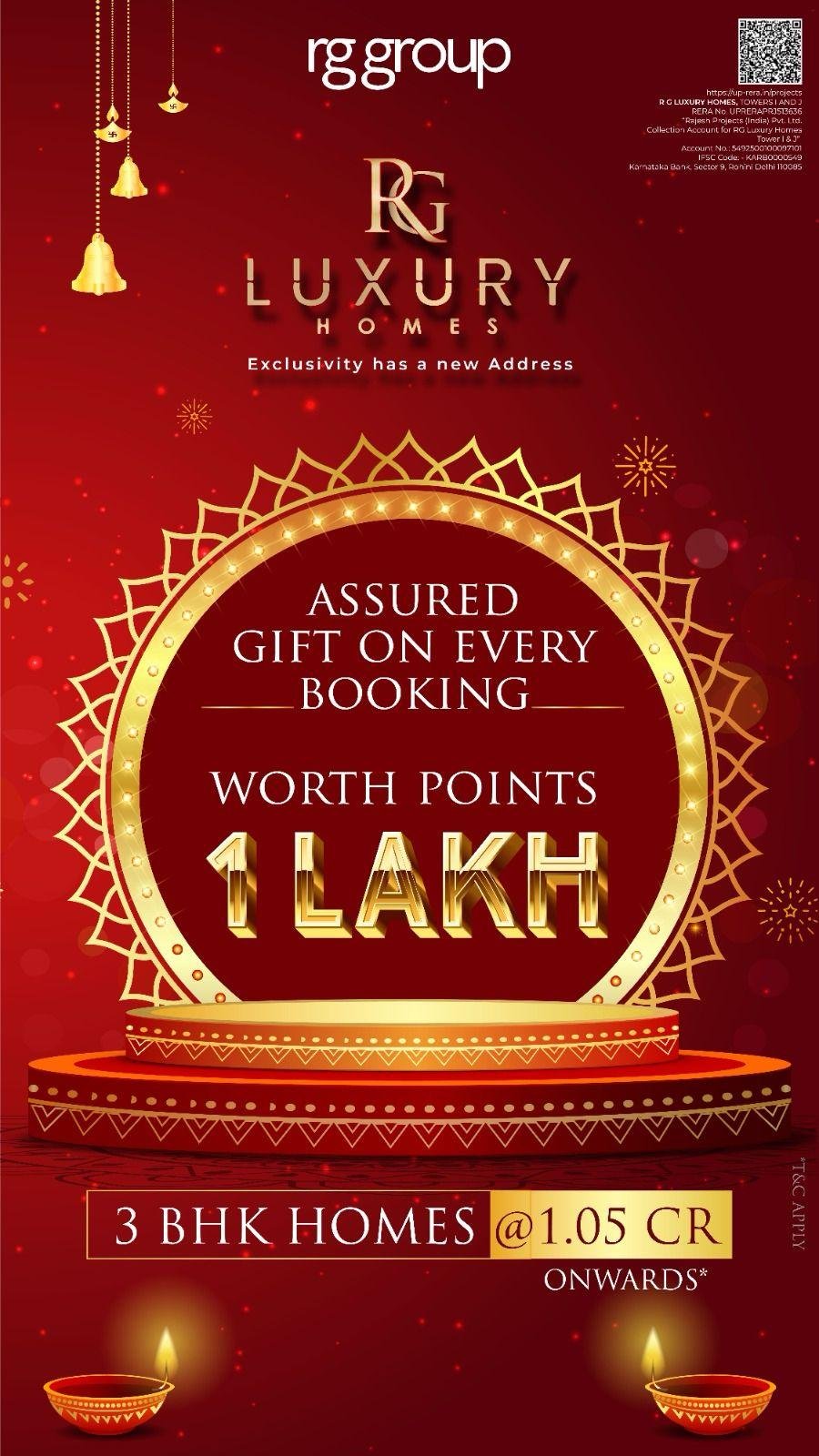 3 bhk Apartment for sale in RG luxury Homes